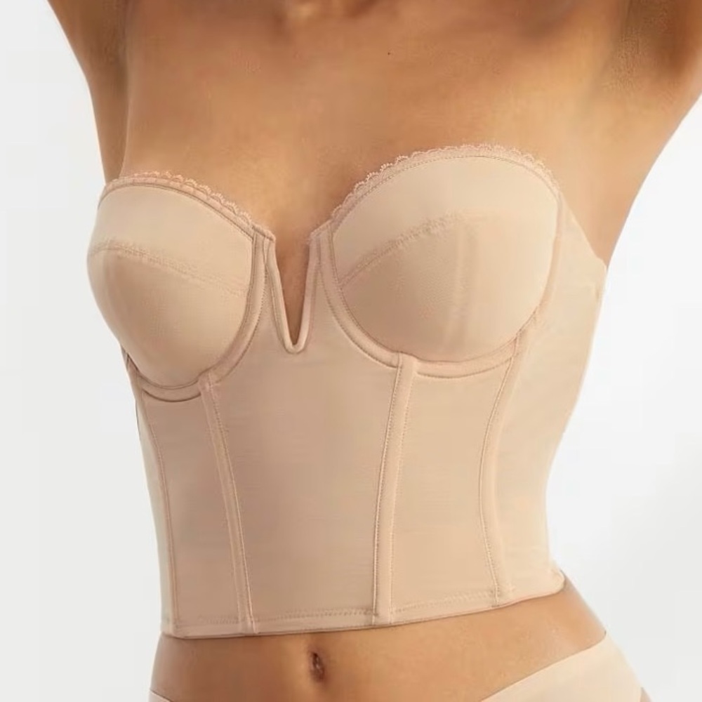 Dominique V-Wire Strapless Low Back Bra - Size 36B